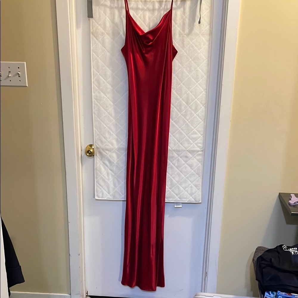 Sexy elegant, Red Satin Gown